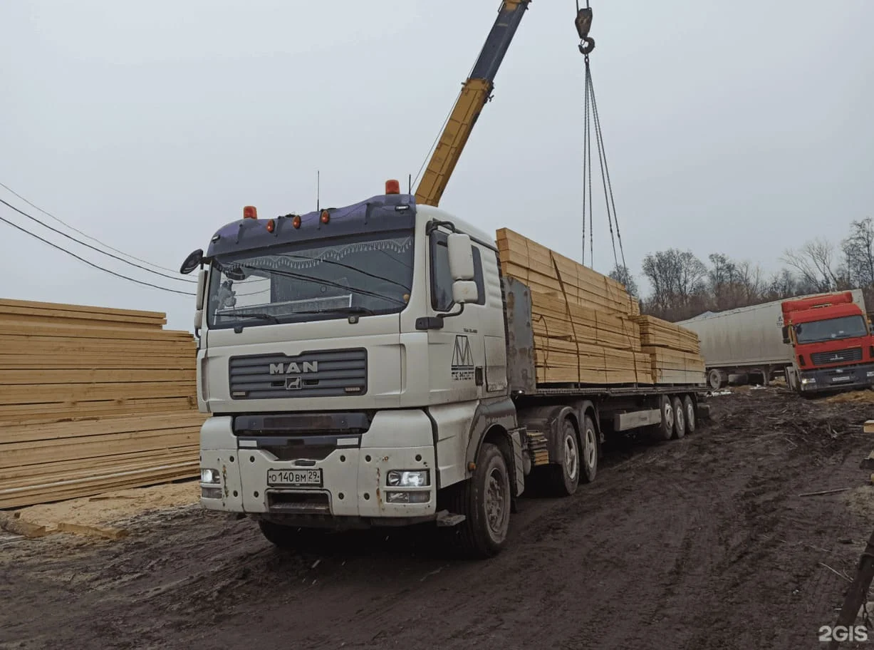 Отгрузка пиломатериалов краном